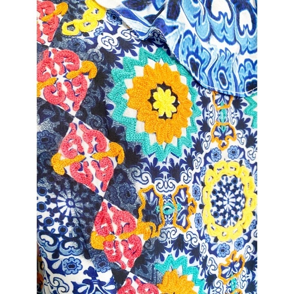 Rococo sand silk Crepe Maxi Dress in Tile Blue - Picture 10 of 13